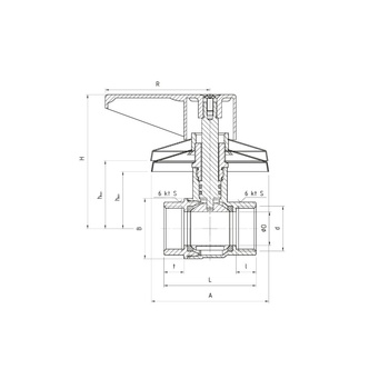 Zawór wodny PERFEXIM 428CH gw 1/2'' x gw 1/2''