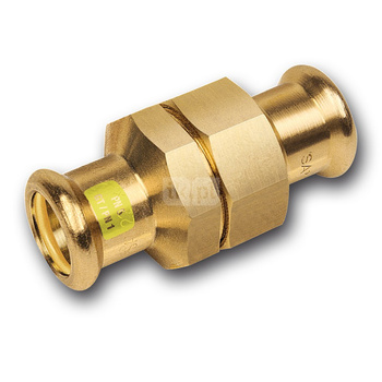 Śrubunek SANHA Press Gas trzyczęść., Cu, 35 mm x 1 1/4'' (zw x GW)