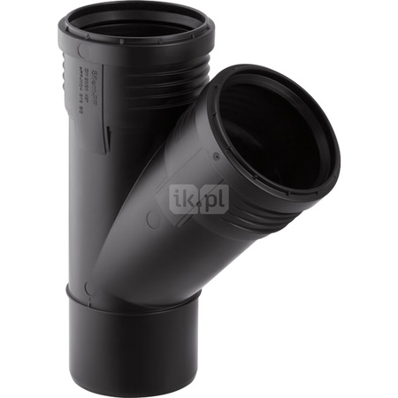 Trójnik GEBERIT Silent-PP 45' polipropylen 75 mm x 40 mm x 75 mm (zw x mw x mw)