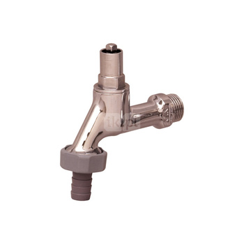 ZAWÓR CZERPALNY Z GNIAZDEM NA KLUCZ NASADOWY ZE ZŁĄCZKĄ DO WĘŻA DN20 CHROM-MAT