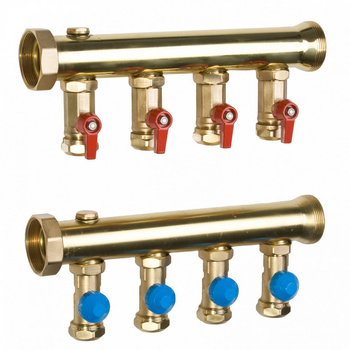 Rozdzielacze przemysłowe 2", rozstaw 80mm COLL.PREM.3/4"6DER.VALV.CONTR.EUROK