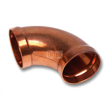 Łuk 90' SANHA 3KM, Cu, 76,1 mm (lw x lw)