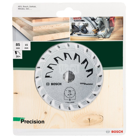Tarcza pilarska Precision 85 x 15 x 1,1 mm, 20
