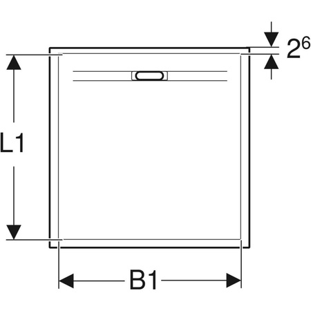 Brodzik kwadratowy Geberit Sestra 90x90 cm, grafit