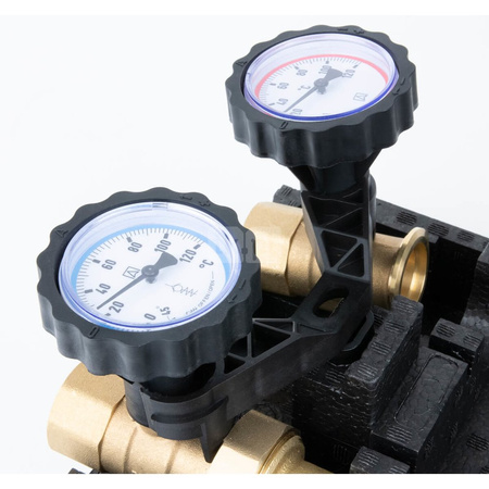 Grupa pompowa AFRISO PrimoTherm 180-2 DN25 3-WM-SM Vario GZ x GW 1 1/2'' x 1'', z zaworem mieszającym, z izolacją, z siłownikiem arm 343 proclick