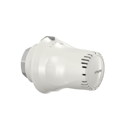 GŁOWICA TERMOSTATYCZNA TC-S4, PRZYŁĄCZE ZACISKOWE, BIAŁA/Z NASTAWĄ ZERA