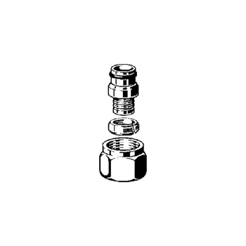 Złącze przyłączeniowe VIEGA 1037 trzyczęść., mosiądz / mosiądz, 15 mm (eurokonus x zz), 21 mm, (głębokość: 6 mm)