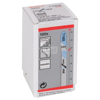 Brzeszczot do wyrzynarek T 118 B 100 szt.