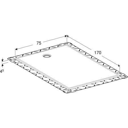 Panel do natrysków bezbrodzikowych Geberit Setaplano 75x170