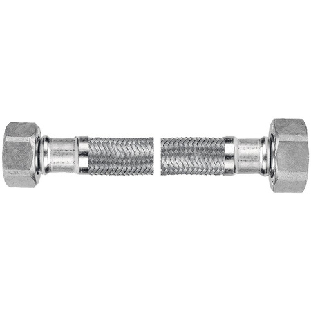 Wąż przyłączeniowy elastyczny FERRO z oplotem (stal), gw x gw, 3/4'' x 3/4'', długość 50 mm