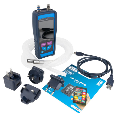 Manometr elektroniczny AFRISO S4601 ST 150Pa, z wyświetlaczem, z przewodami pomiarowymi