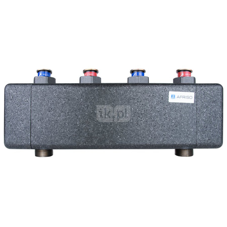 Rozdzielacz do instalacji c.o. AFRISO KSV 125-2 HW GZ 1 1/2'', 2-obieg. Nakrętka 1 1/2'', max. 70 kW