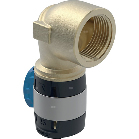 Kolano przejściowe 90' GEBERIT FlowFit, brąz bezołowiowy, 1'' x 32 mm (GW x łącznik zaprasowywany)