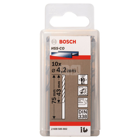 WIERTŁO STAND. HSS-CO 135'4,2/43MM