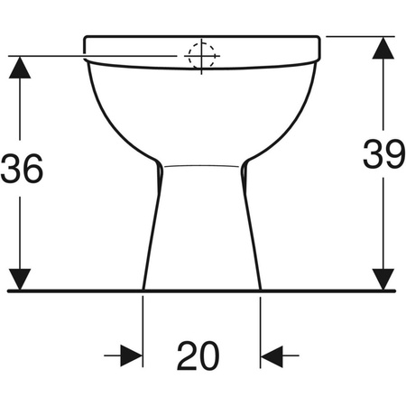 IDOL Miska stojąca z odpływem pionowym