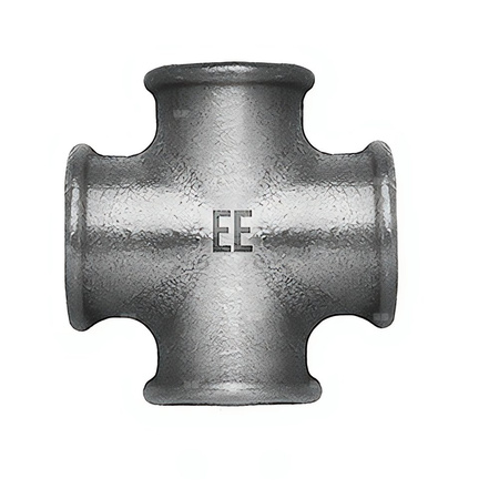 Czwórnik ODLEWNIA ZAWIERCIE C1/34/180 żeliwo (ocynk) 2 1/2'', gwgs x gwgs x gwgs x gwgs