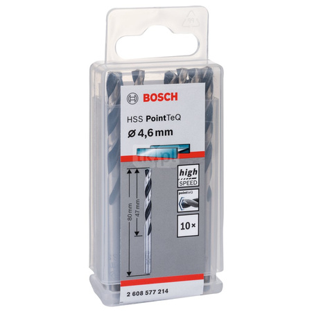 WIERT. HSS POINTTEQ 4.6MM 10PC