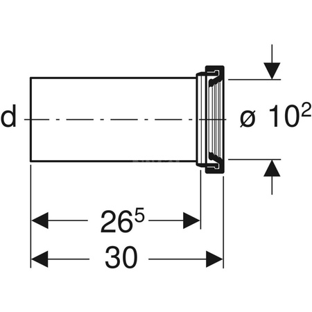 Króciec przyłączeniowy odpływu do WC stojącego