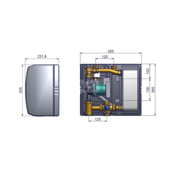 Wymiennikowy modułowy podgrzewacz cwu, 25 l/min FRIWA8023 YP25/7,5-RKA