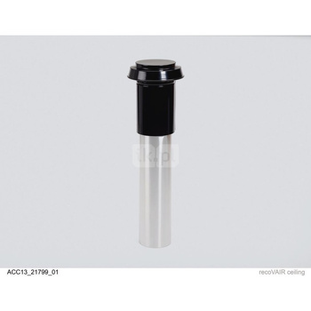 Pionowe wyprowadzenie dachowe fi 150, długość 1000 mm, czarne