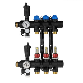 Rozdzielacz do ogrzewania podłogowego AFRISO ProCalida EF1 3-obieg. poliamid GZ 1'' x Euroconus 3/4''