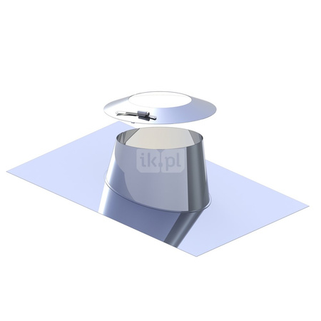 Przejście dachowe 5-15 st. aluminiowe z kołnierzem fi80mm