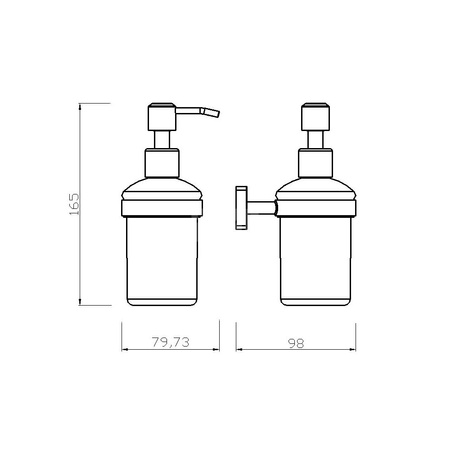 GRETA dozownik na mydło, czarny mat
