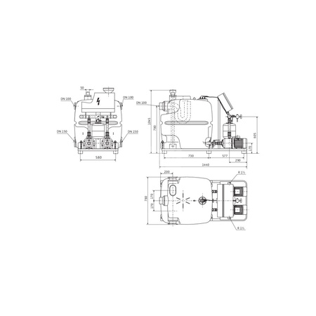 Pompa do ścieków WILO RainSystem AF 50 Hz / 5.071 m³/h / 0.84 W