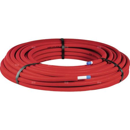 Rura PE-RT II/AL/PE-RT II GEBERIT Volex ML 26 mm x 3 mm, izolacja kolor czerwony - kręgi 25m wielowarstwowa gładka