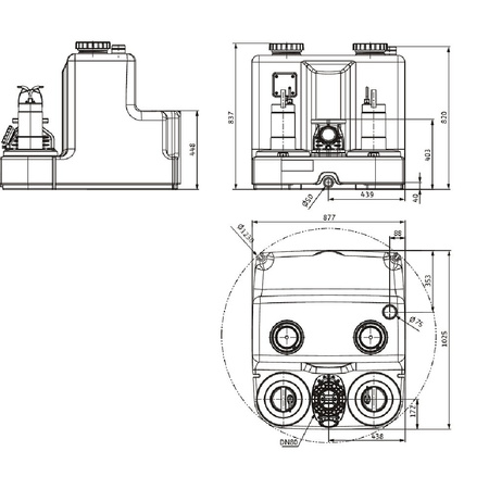 Wilo-DrainLift SANI-XL.16T/4C przepompownia ścieków