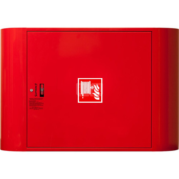 Hydrant DN25 FIT zawieszany, wersja z dwoma ćwierćwałkami, wąż 20m, zamek patent, RAL 3000