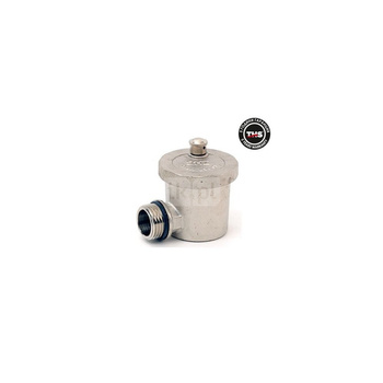 Odpowietrznik automatyczny z zaworem stopowym kątowy