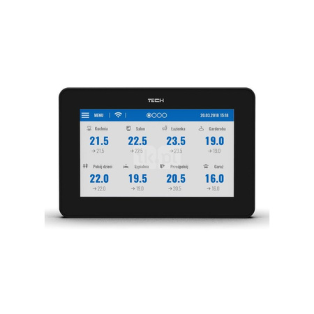Natynkowy przewodowy panel kontrolny do listwy L-9R (montaż natynkowy, kolorowy wyświetlacz) czarny, model M-9t