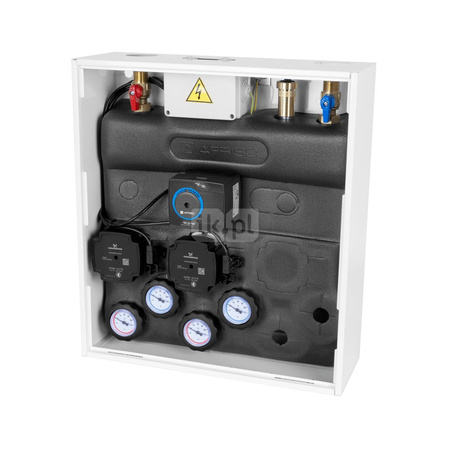 Grupa pompowa AFRISO PrimoBox AZB 205 GZ x GW 3/4'' x 3/4'', z izolacją, z siłownikiem arm 141