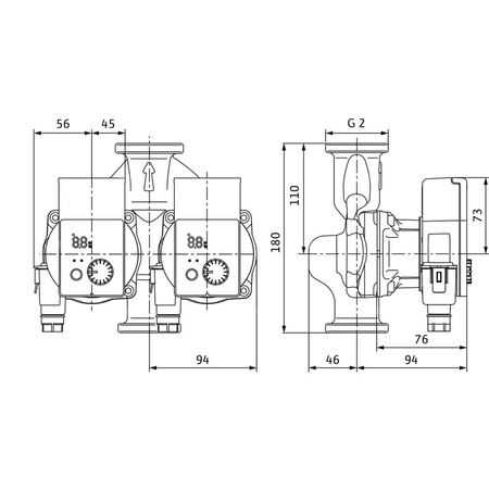 Pompa obiegowa WILO Yonos PICO-D 30/1-6 1x230 V 50/60 Hz, PN 10/10bar