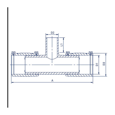 Trójnik el. dwustrefowy PE100RC d 450 FOX