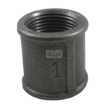 Złączka równoprzelotowa nakrętna /mufa/ M2 czarna 2 1/2"