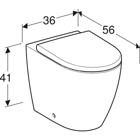 Miska WC stojąca GEBERIT iCon bez kołnierza wewnętrznego