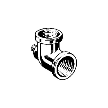 Kolano przyłączeniowe 90' VIEGA 94477.0-713 Jednoczęściowy, brąz / brąz, 3/4'' (gw x gw), (głębokość: 15 mm)