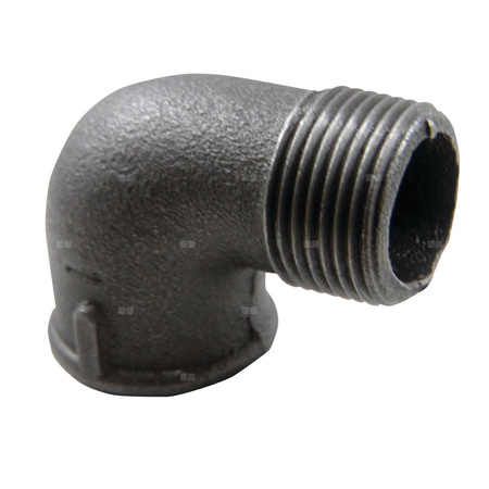 Kolanko 90' nakrętno-wkrętne A4 czarne 1 1/4"