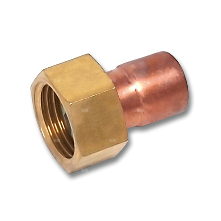 Półśrubunek SANHA 5359g Dwuczęściowy, Cu, 16 mm x 1/2'' (lw x GW)