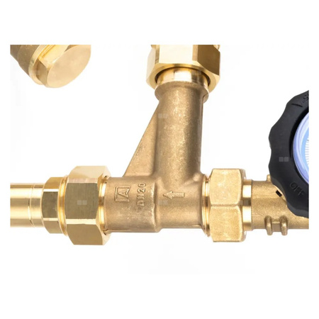 Grupa pompowa AFRISO BPS 991 AP nakrętka x GW 1'' x 3/4'', z zaworem mieszającym, z zaworem termostatycznym, z pompą obiegową