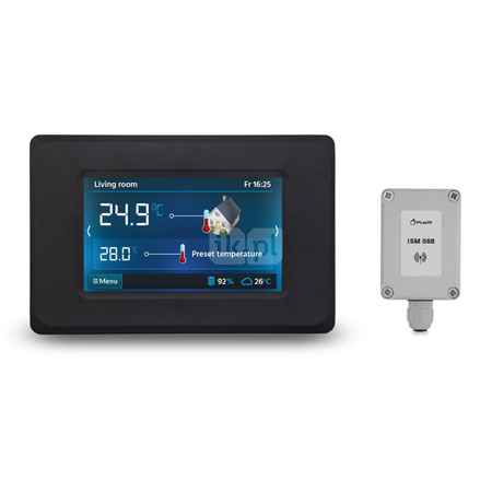 Bezprzewodowy radiowy panel pokojowy z funkcja termostatu PELLUX eSTER_x80