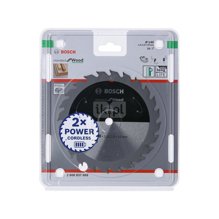 Ostrze do piły tarczowej bezprzewodowej Standard for Wood 140 x 1,5 / 1 x 20 T24