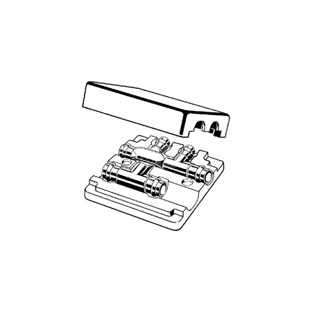 Sanpress-trójnik krzyżakowy z SC-Contur brąz, nr wzoru 2249.3 d1: 15 d2: 15