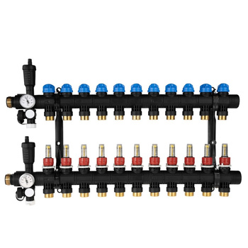 Rozdzielacz do ogrzewania podłogowego AFRISO ProCalida EF1 11-obieg. poliamid GZ 1'' x Euroconus 3/4''