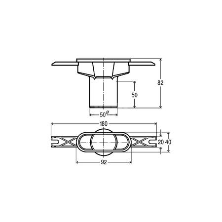 Odpływ, tworzywo sztuczne / szary do odpływów prysznicowych VIEGA 4965.79