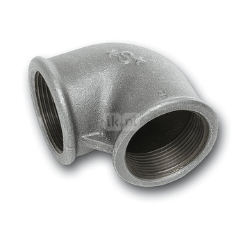 Kolano 90' SANHA 90# redukcja, żeliwo (Ocynk galwaniczny/elektrolityczny) (ocynk), 3/4'' x 1/2'' (GW)