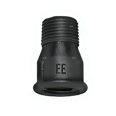 Przedłużka równoprzelotowa ODLEWNIA ZAWIERCIE 529a/529a żeliwo (czarne) 1 1/4'' (GW x GZ)