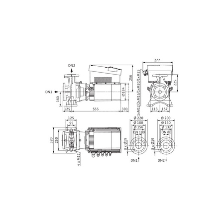 Pompa obiegowa blokowa Wilo-Stratos GIGA B 80/1-18/3,2 o najwyższej sprawności z silnikiem EC i elektronicznie regulowanym dopasowaniem wydajności, o konstrukcji dławnicowej. Jednostopniowa, niskociśnieniowa pompa wirowa z przyłączem kołnierzowym i uszcze